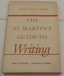 Guide to Writing (Instructor's Resource Manual)