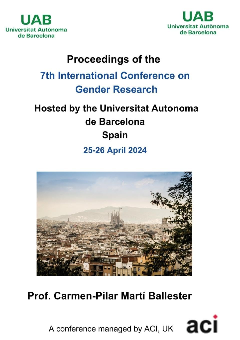 ICGR 2024- Proceedings of the 7th International Conference on Gender Research
