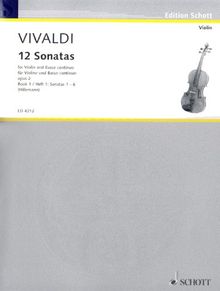 12 Sonaten 1 Op 2 (Nr 1-6). Violine, Basso Continuo