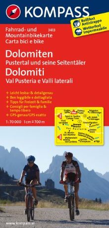 Puster Valley Map Dolomiten - Pustertal und seine Seitentäler / Dolomiti - Val Pusteria e ...