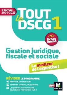 Tout le DSCG 1, gestion juridique, fiscale et sociale : en fiches mémo : 2024-2025