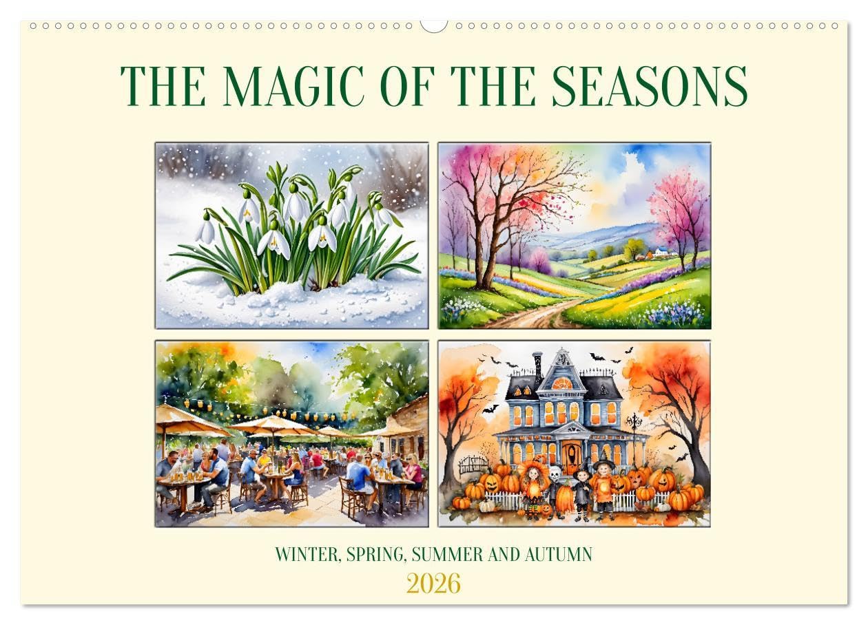 The magic of the seasons (Wall Calendar 2026 DIN A2 landscape), CALVENDO 12 Month Wall Calendar: Winter, spring, summer and autumn