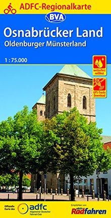 ADFC-Regionalkarte Osnabrücker Land /Oldenburger Münsterland mit Tagestouren-Vorschlägen, 1:75.000, reiß- und wetterfest, GPS-Tracks Download (ADFC-Regionalkarte 1:75000)