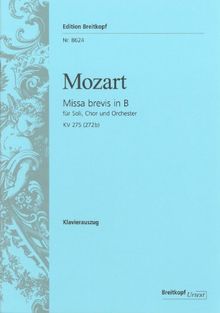 Missa brevis B-dur KV 275 (272b) - Breitkopf Urtext - Klavierauszug (EB 8624)