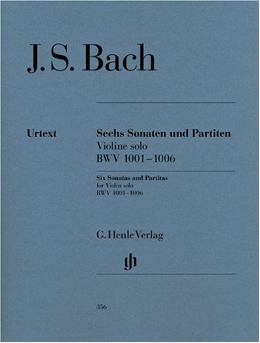 Johann Sebastian Bach 3 Sonaten + 3 Partiten Bwv 1001-1006 Vl Solo. Violine