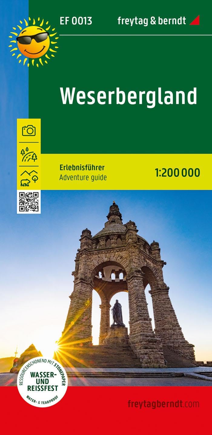 Weserbergland, Erlebnisführer 1:200.000, freytag & berndt, EF 0013: Freizeitkarte mit touristischen Infos auf Rückseite, wasserfest und reißfest (freytag & berndt Freizeitkarten)