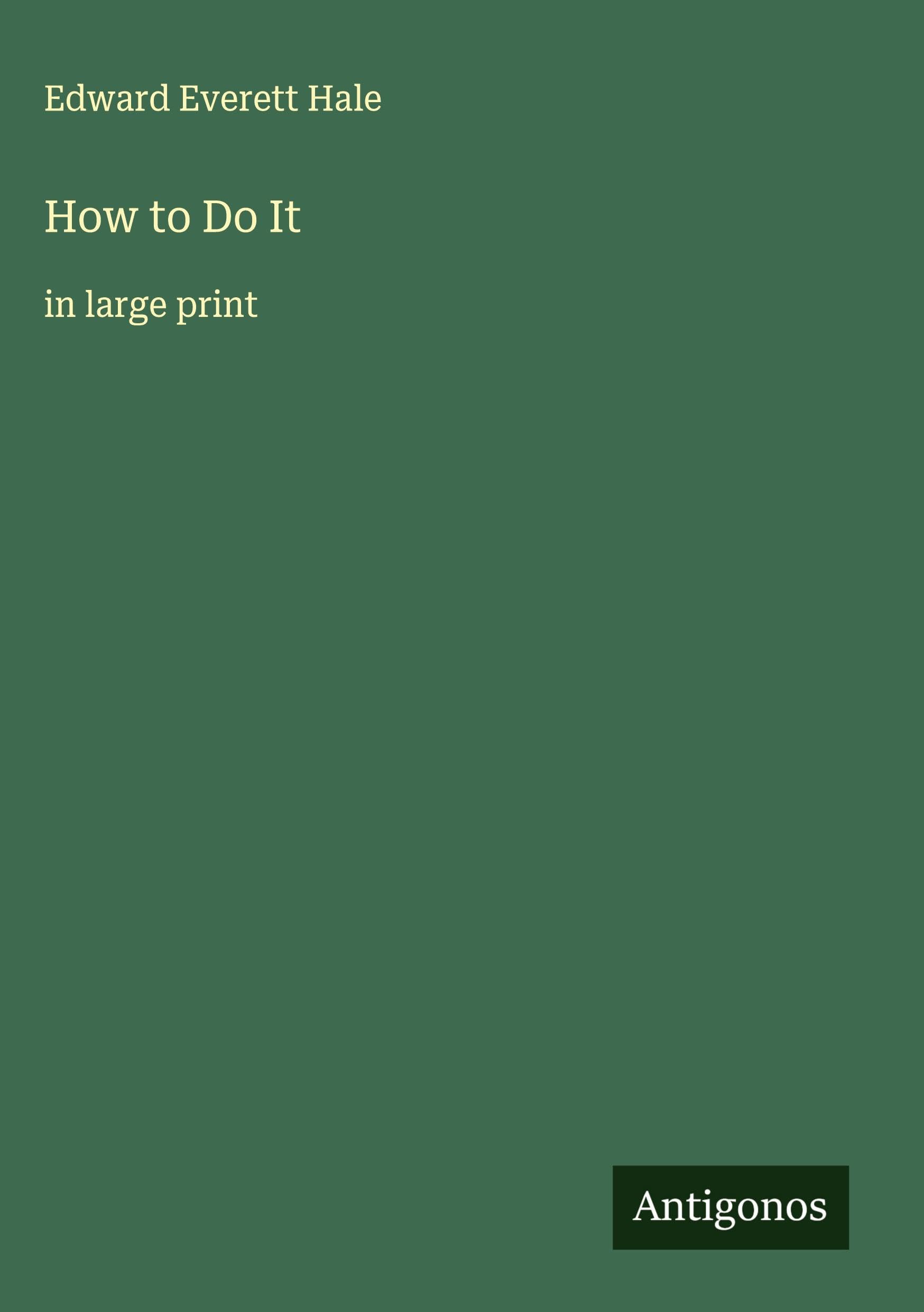 How to Do It: in large print