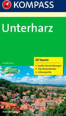 Unterharz: Wanderführer mit Tourenkarten und Höhenprofilen