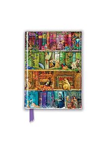 Premium Notizbuch DIN A6: Aimee Stewart, Bücherregal Carpe Diem: Unser hochwertiges, liniertes Blankbook mit festem, künstlerisch geprägtem Einband ... Notizbuch DIN A 6 mit Magnetverschluss)