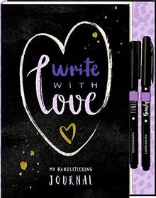 Notizbuch mit Extra - Handlettering - My Handlettering Journal: mit Schablone + Stifte