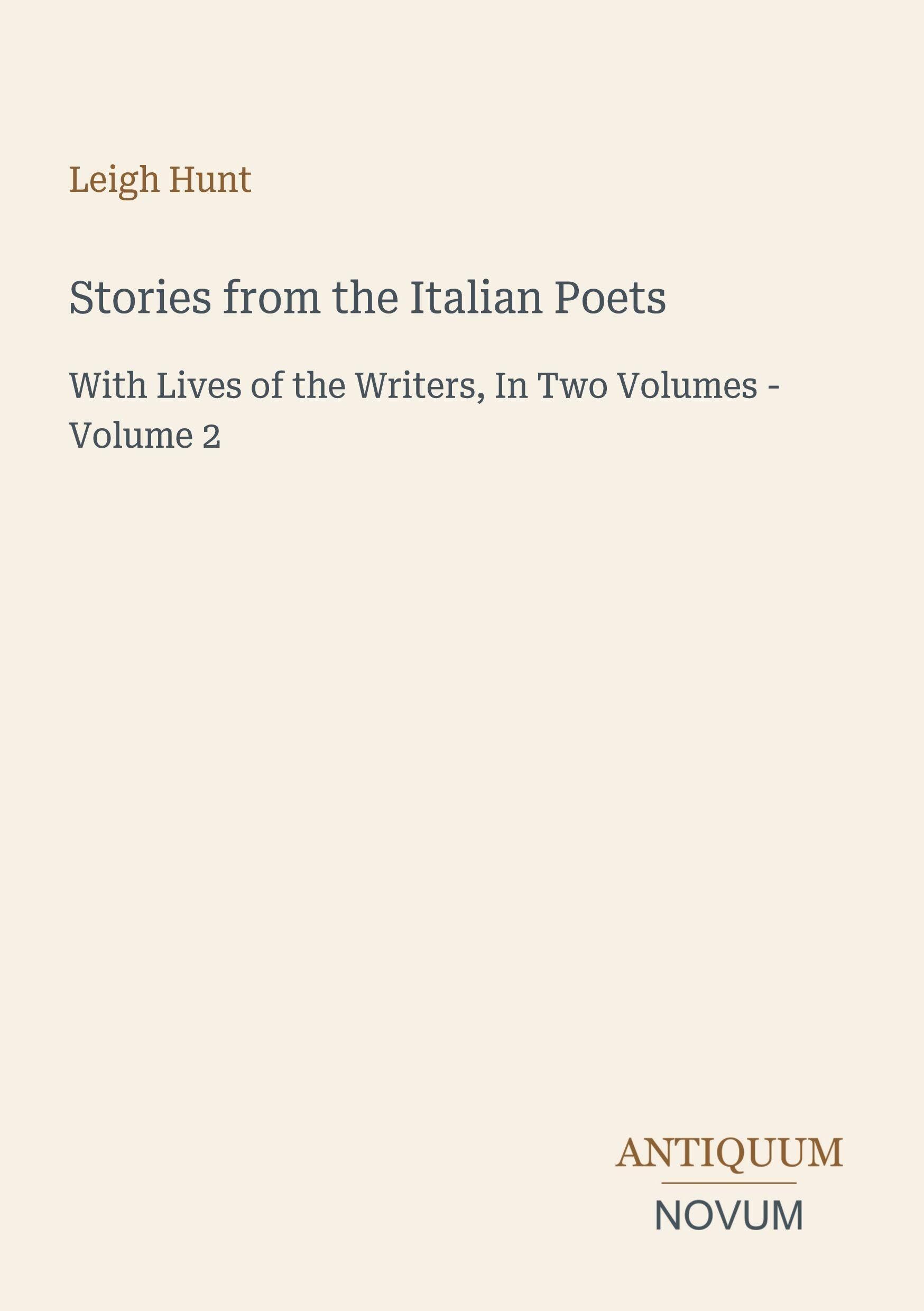 Stories from the Italian Poets