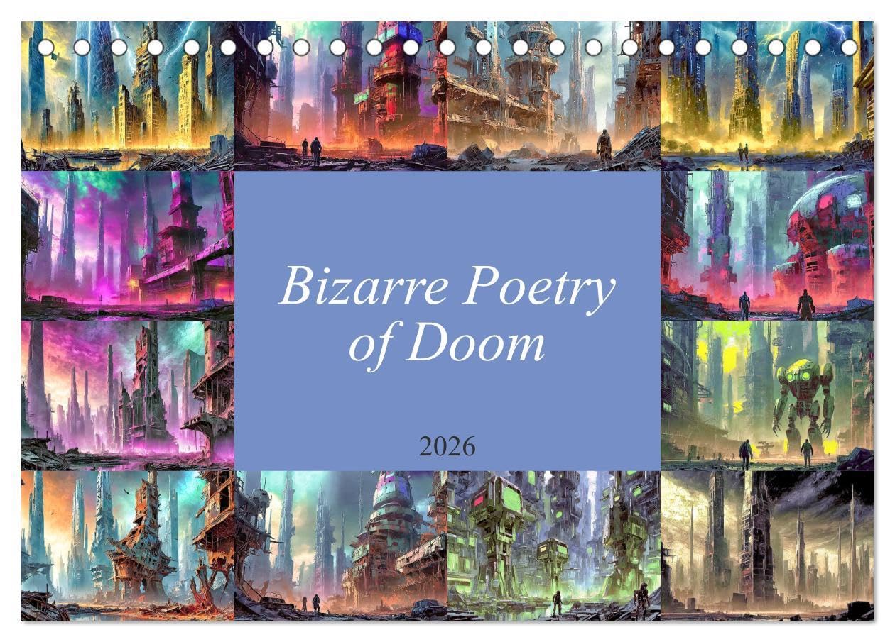 Bizarre Poetry of Doom (Desk Calendar 2026 DIN A5 landscape), CALVENDO 12 Month DeskCalendar: A dystopian vision