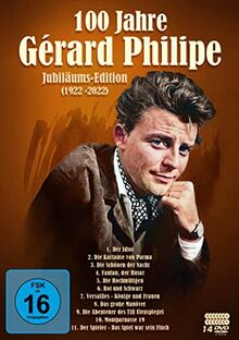 100 Jahre Gérard Philipe - Jubiläums-Edition (1922-2022): u.a. Fanfan, der Husar, Till Ulenspiegel, Die Kartause von Parma, Rot und Schwarz, Der Spieler, Die Hochmütigen