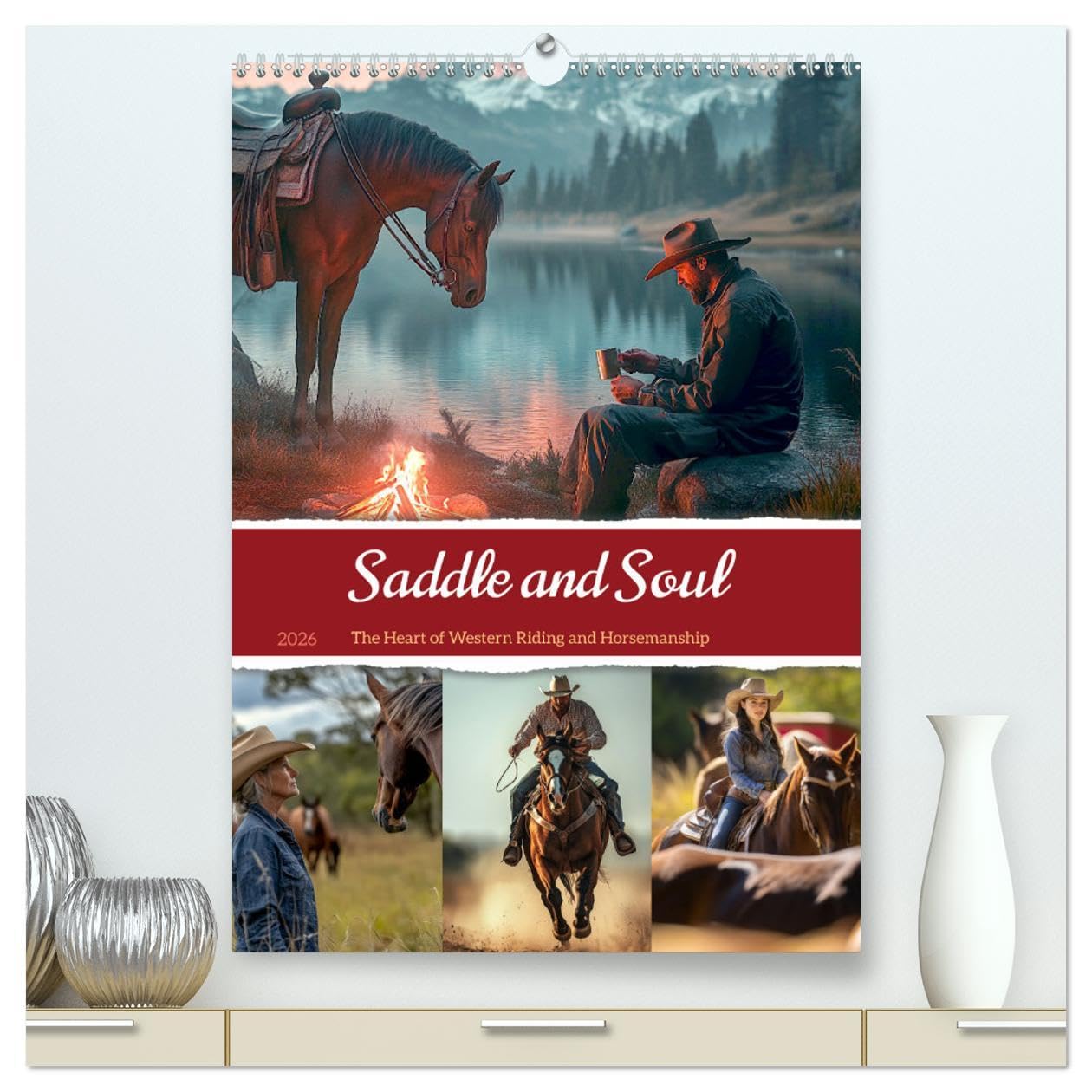 Saddle and Soul (High Quality Premium Wall Calendar 2026 DIN A2 portrait),CALVENDO 12 Month Wall Calendar: Out and about in nature and everyday life with your horse partner