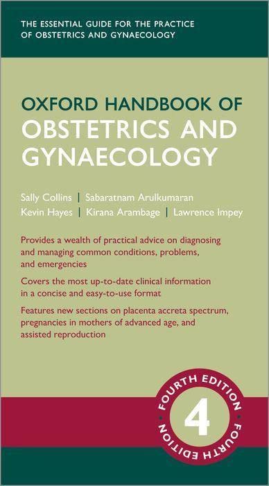 Sally Collins Oxford Handbook Of Obstetrics And Gynaecology (Oxford Medical Handbooks)