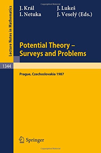 Potential Theory, Surveys and Problems: Proceedings of a Conference held in Prague, July 19-24, 1987 (Lecture Notes in Mathematics)