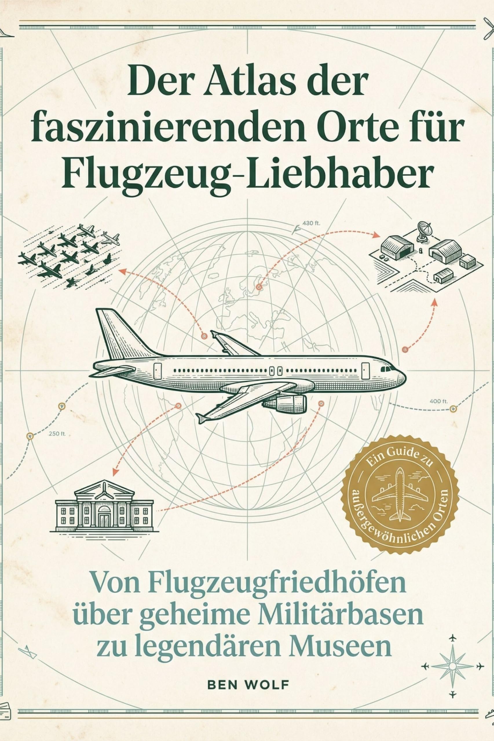 Der Atlas der faszinierenden Orte für Flugzeug-Liebhaber: Von Flugzeugfriedhöfen über geheime Militärbasen zu legendären Museen. Das ultimative Geschenk für Piloten und Luftfahrt-Enthusiasten