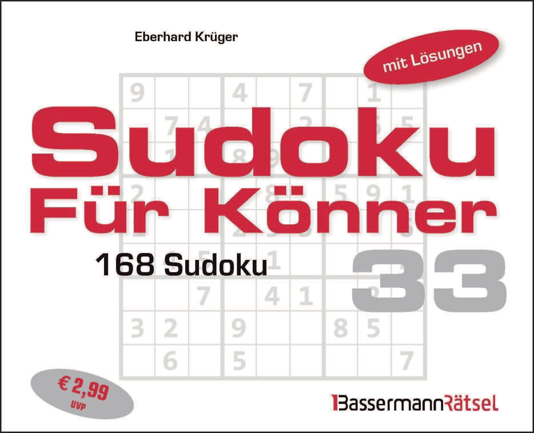 Sudoku für Könner 33 (5 Exemplare à 2,99 EUR)