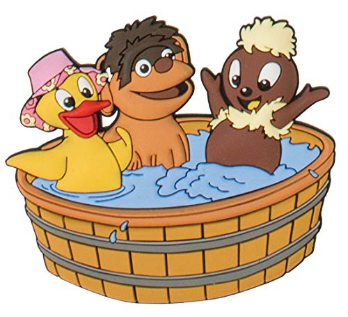 3 D Magnet Badespaß 3 Freunde, Badewanne, Badezuber,Sandmann, Sandmännchen, Pitti, Pittiplatsch, Schnatterinchen, Schnatti, Moppi