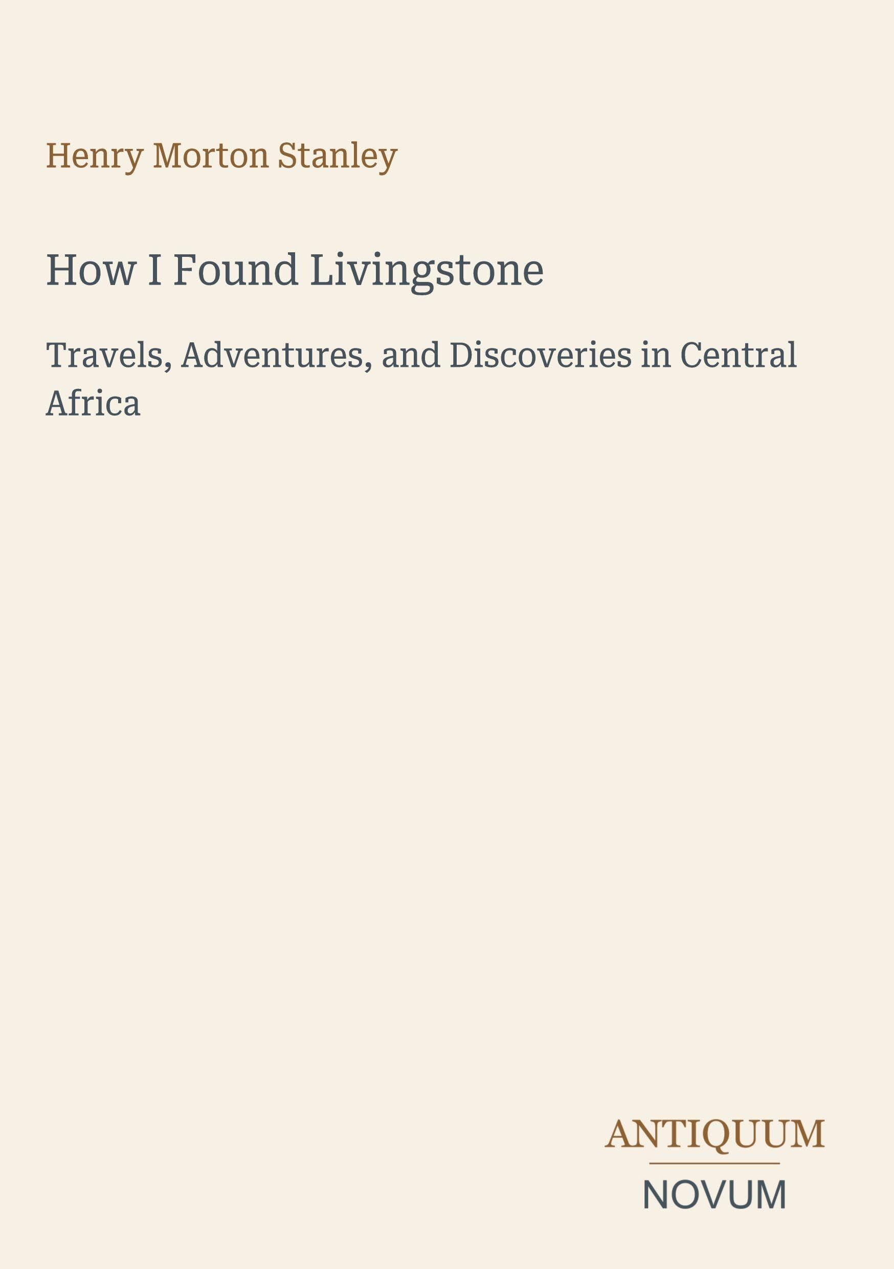 How I Found Livingstone