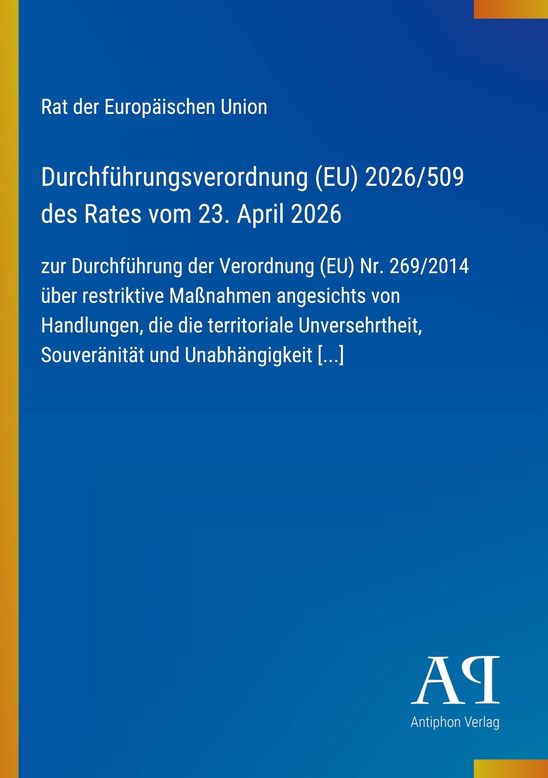 Durchführungsverordnung (EU) 2026/509 des Rates vom 23. April 2026