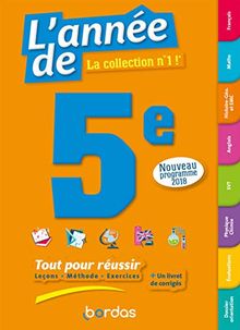 L'année de 5e : tout pour réussir : conforme au nouveau programme