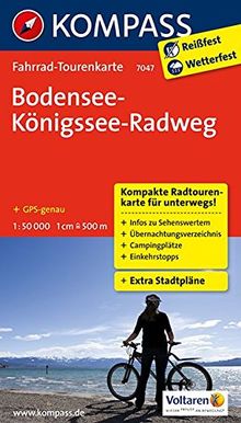 Bodensee-Königssee-Radweg: Fahrrad-Tourenkarte. GPS-genau. 1:50000. (KOMPASS-Fahrrad-Tourenkarten, Band 7047)