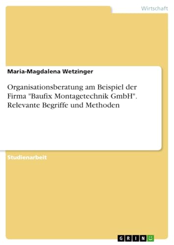 Organisationsberatung am Beispiel der Firma Baufix Montagetechnik GmbH. Relevante Begriffe und Methoden