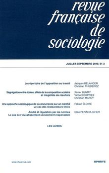 Revue française de sociologie, n° 51-3