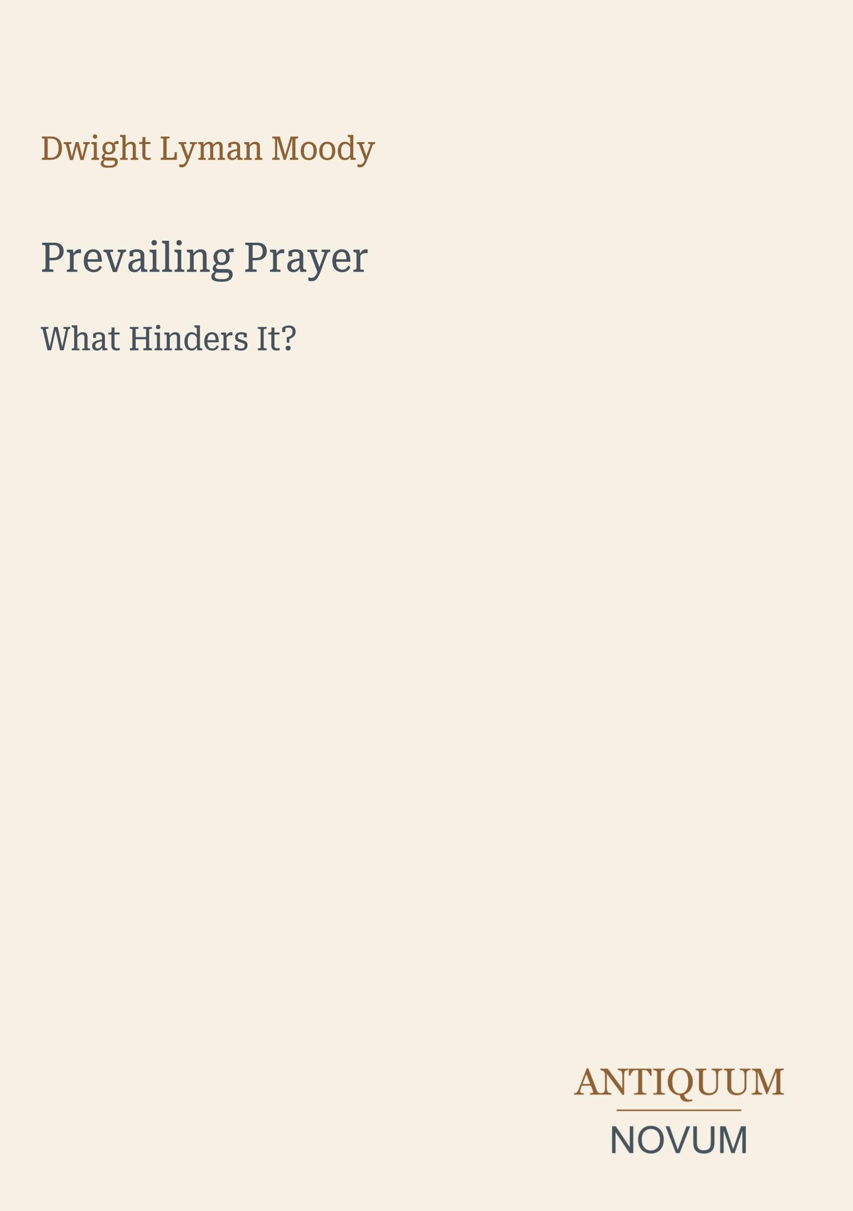 Prevailing Prayer