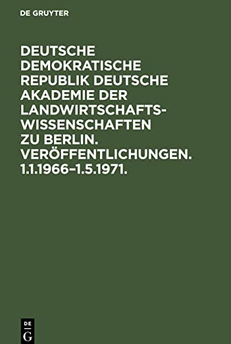 Veröffentlichungen. 1.1.1966¿1.5.1971
