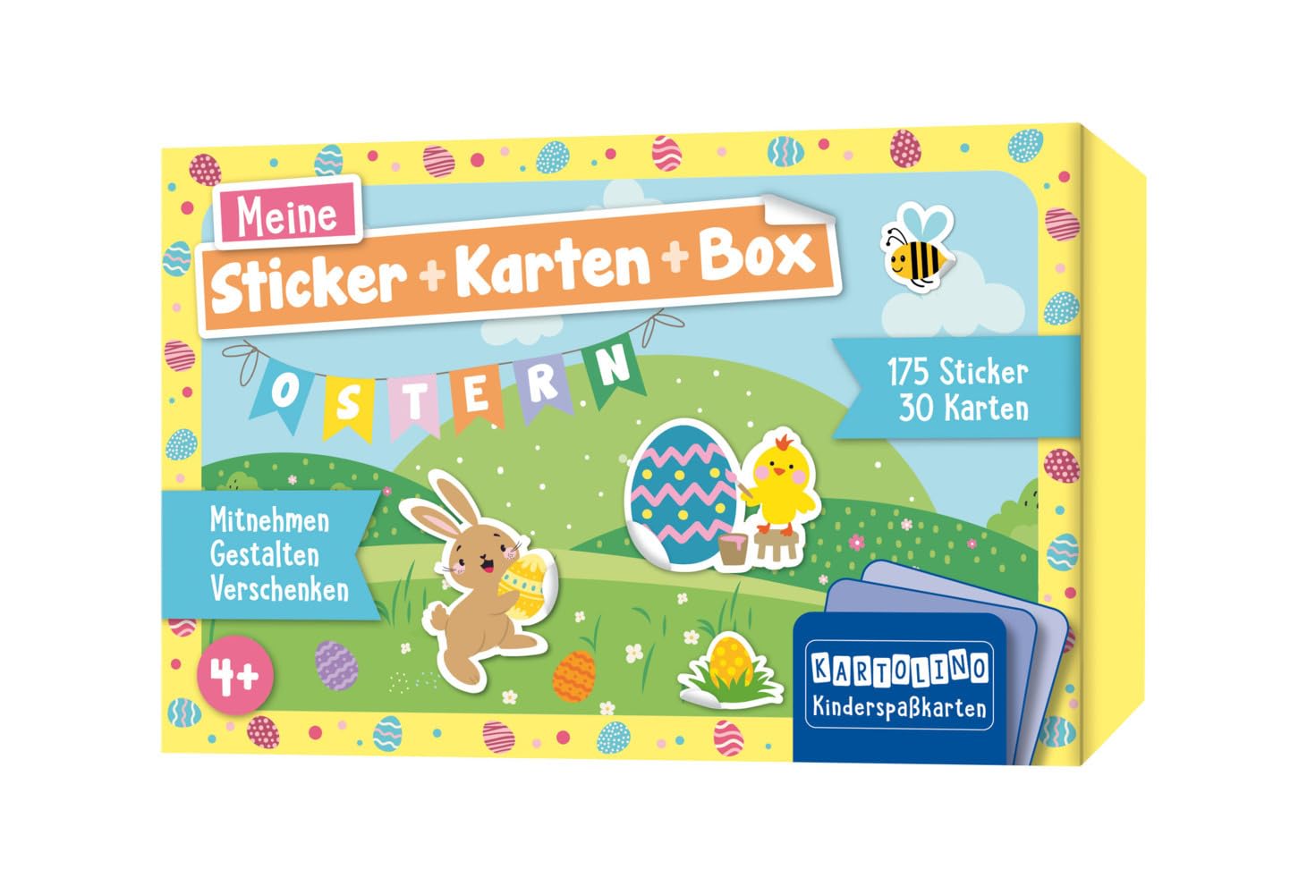 Meine Sticker + Karten + Box - Ostern: Mitnehmen, gestalten, verschenken (KARTOLINO Kinderspaßkarten: Meine Sticker+Karten+Box)