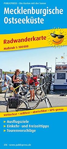 Radwanderkarte Mecklenburgische Ostseeküste: Mit Ausflugszielen, Einkehr- & Freizeittipps, wetterfest, reissfest, abwischbar, GPS-genau. 1:100000