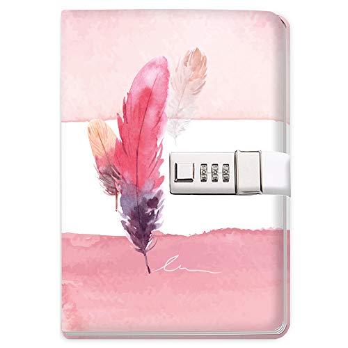 Trötsch Tagebuch mit Zahlenschloss Feather: Notizbuch Bullet Journal