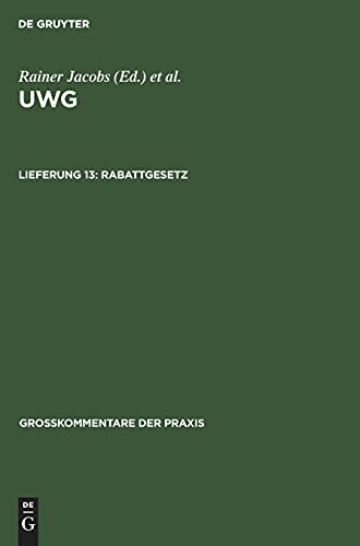 Rabattgesetz (Großkommentare der Praxis)