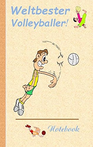 Weltbester Volleyballer: Motiv Notizbuch, Notebook, Einschreibbuch, Tagebuch, Kritzelbuch im praktischen Pocketformat