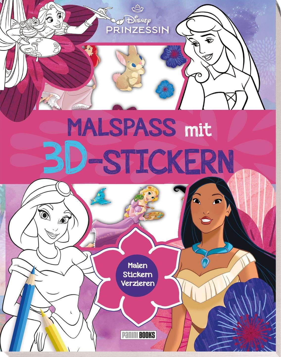 Disney Prinzessin: Malspaß mit 3D-Stickern: Malblock mit 3D-Stickern