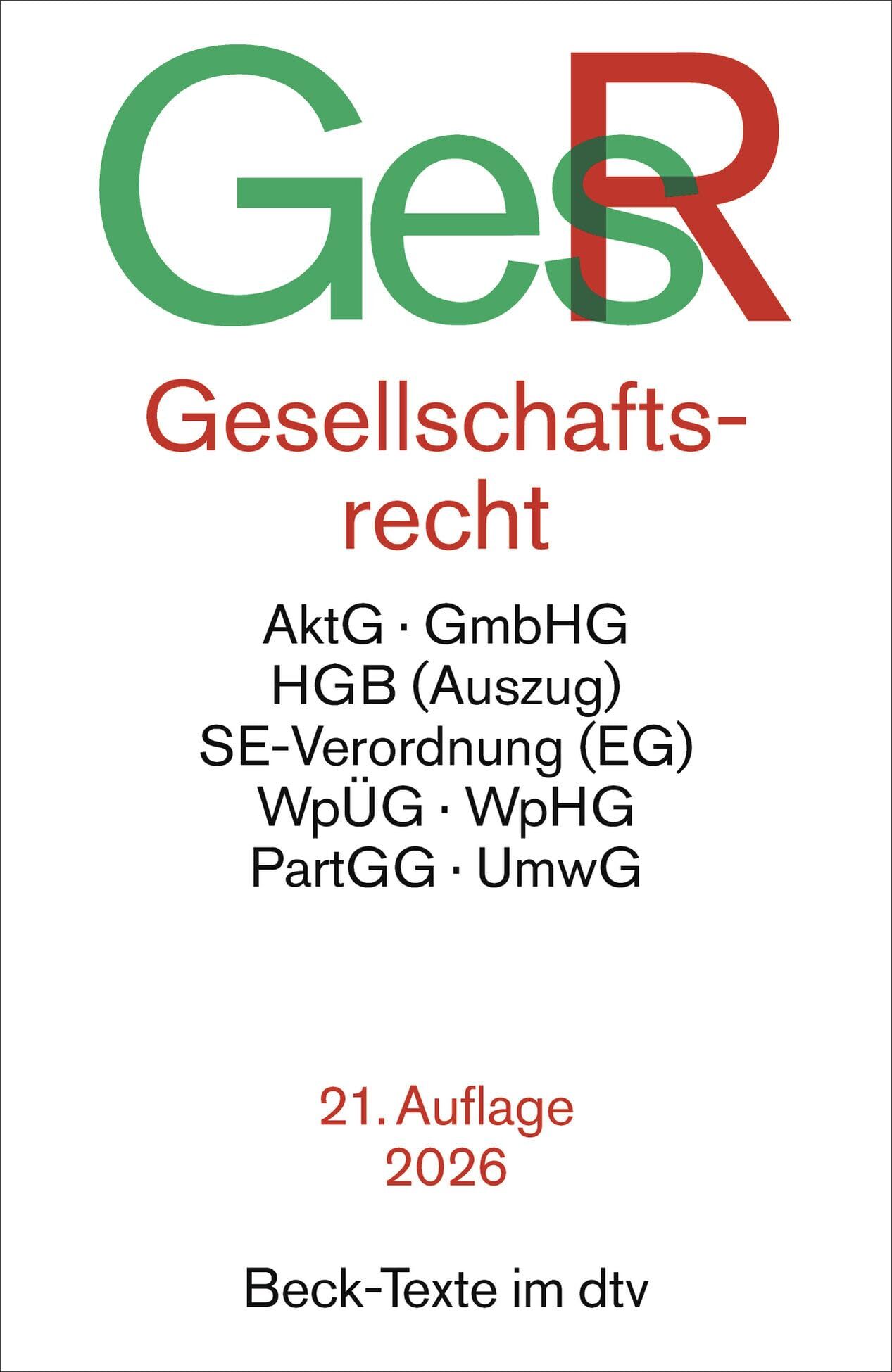 Gesellschaftsrecht. GesR - Neuware