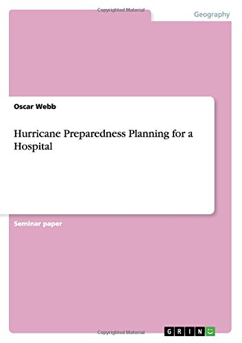 Hurricane Preparedness Planning for a Hospital