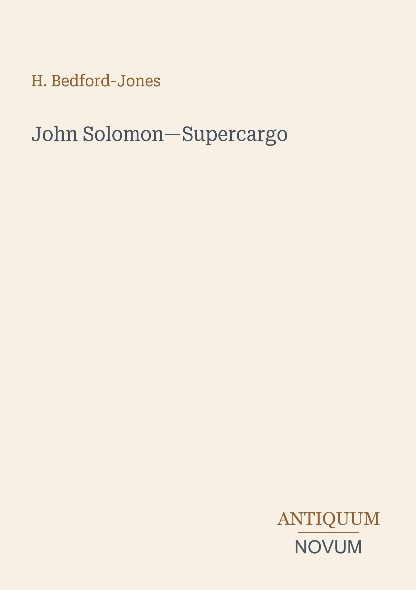John Solomon-Supercargo