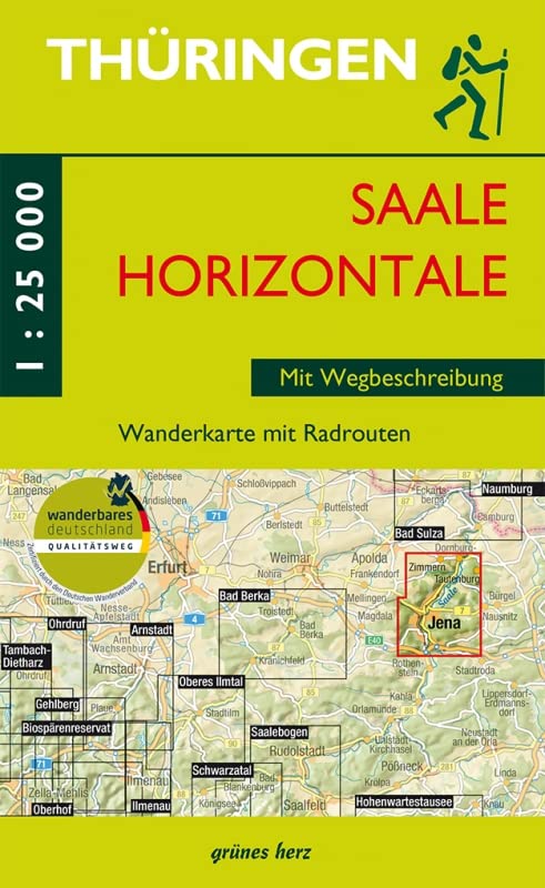 Wanderkarte Saalehorizontale: Jena, Dornburg, Tautenburg, LobedaMaßstab 1:25.000