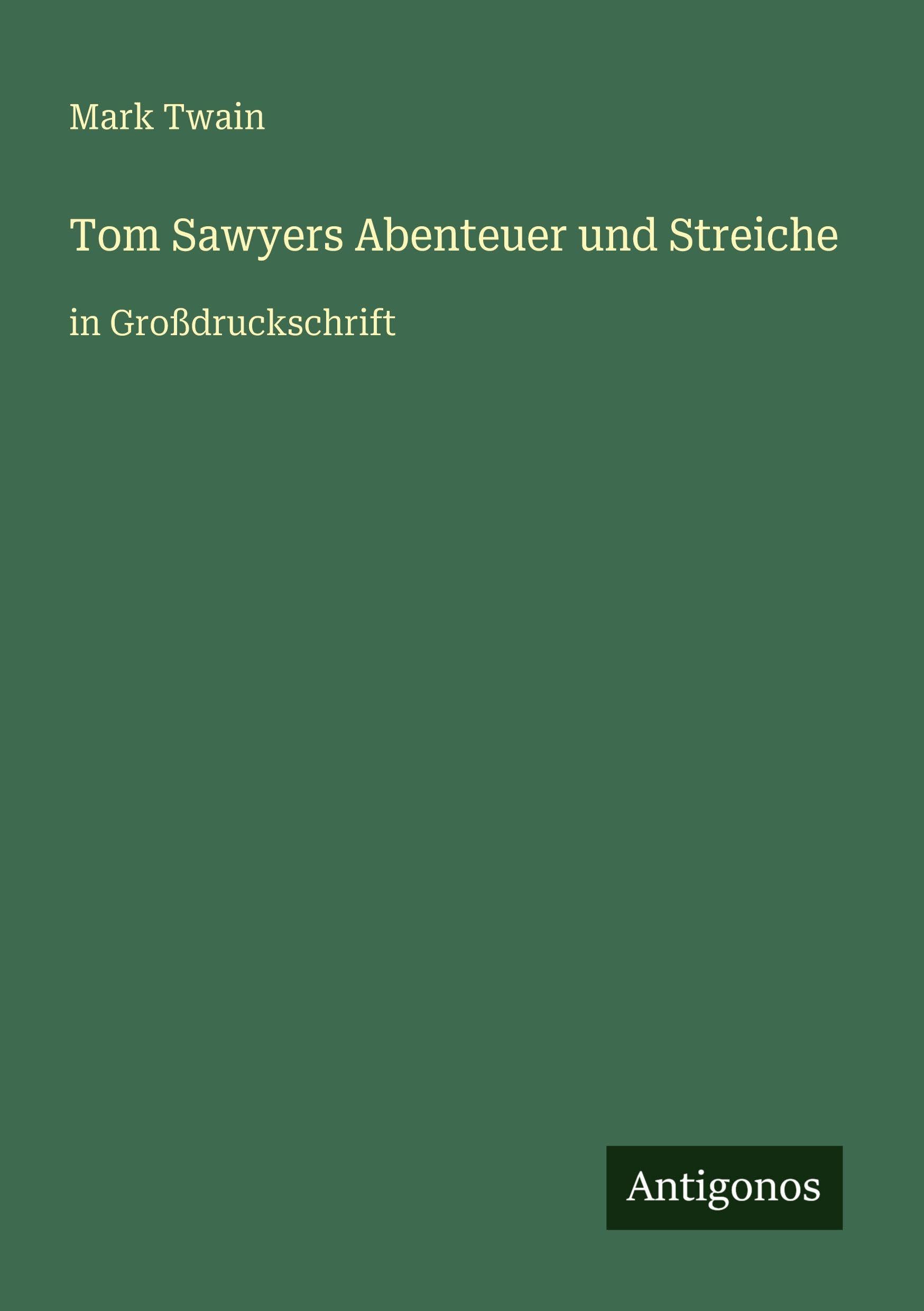Tom Sawyers Abenteuer und Streiche: in Großdruckschrift