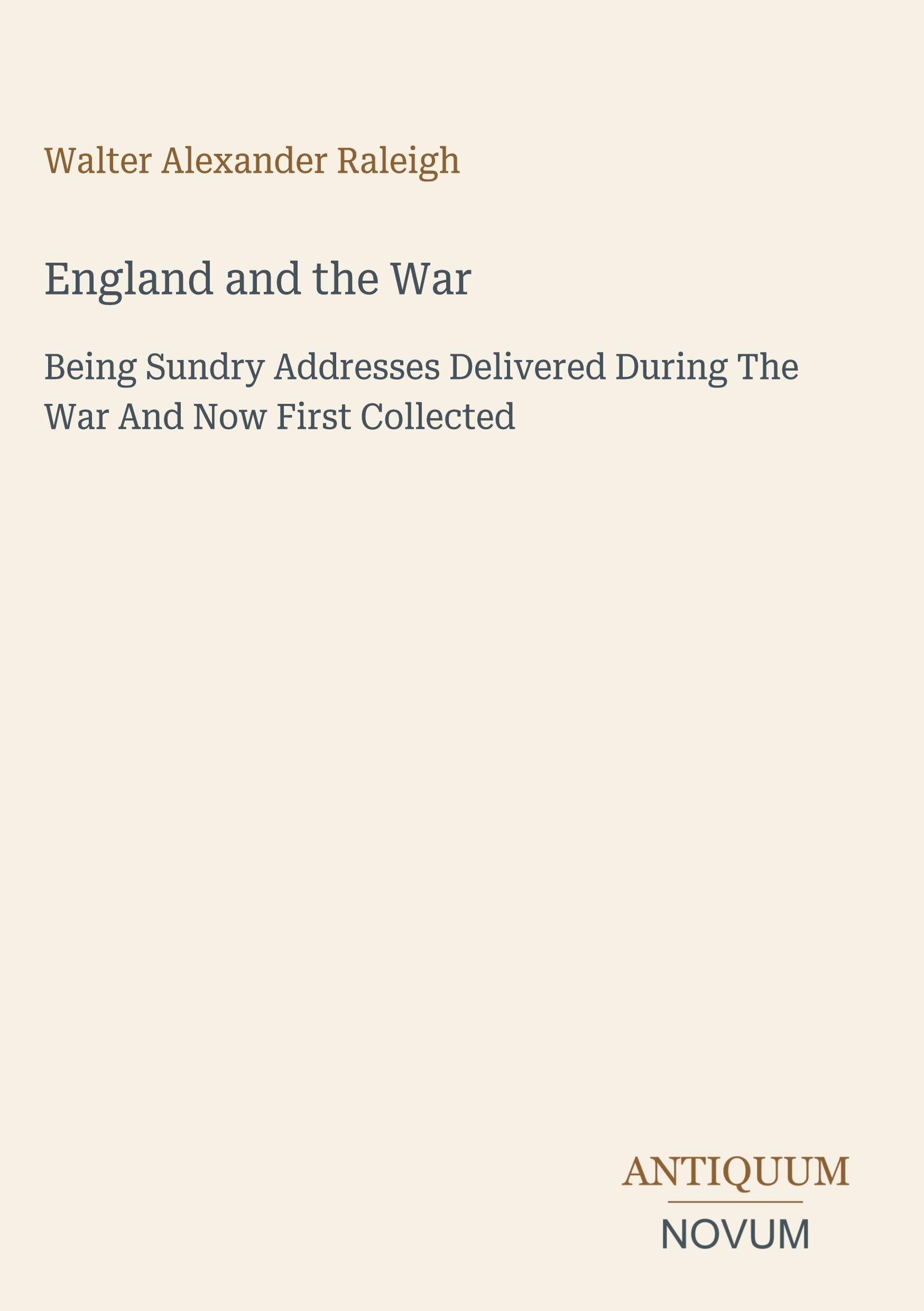 England and the War