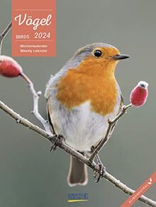 Vögel 2024: Foto-Wochenkalender. Klimaneutrale Herstellung.