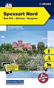 K&F Deutschland Outdoorkarte 49 Spessart Nord 1 : 35 000: Bad Orb - Steinau - Burgsinn (Kümmerly+Frey Outdoorkarten Deutschland)