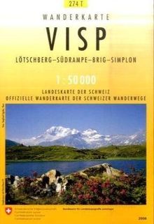 Swisstopo 1 : 50 000 Visp: Lötschberg - Südrampe - Brig - Simplon. Offizielle Wanderkarte der SAW (Wanderkarten) | Buch | Zustand gut