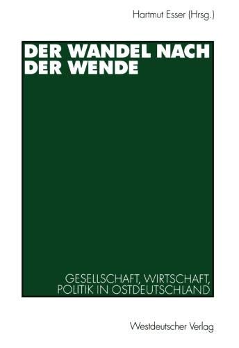 Der Wandel Nach der Wende: Gesellschaft, Wirtschaft, Politik in Ostdeutschland (German Edition)