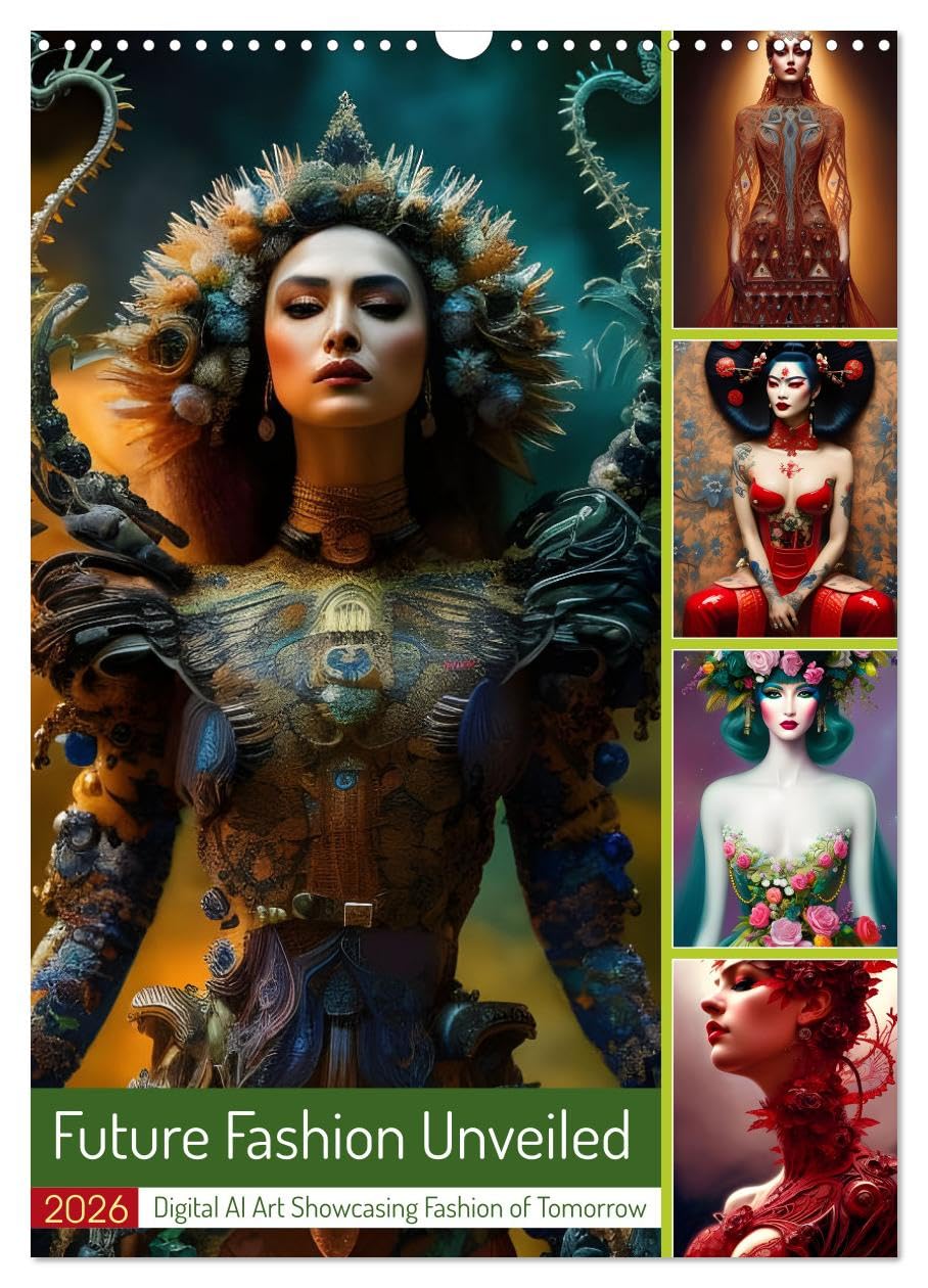Future Fashion Unveiled (Wall Calendar 2026 DIN A3 portrait), CALVENDO 12 Month Wall Calendar: Digital AI Art Showcasing Fashion of Tomorrow