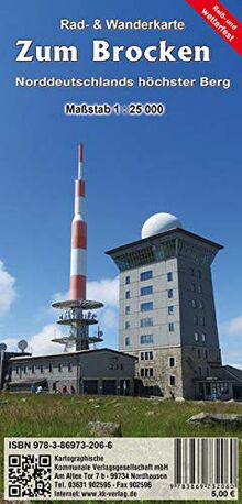 Zum Brocken: Rad- und Wanderkarte (reiß- und wetterfest)