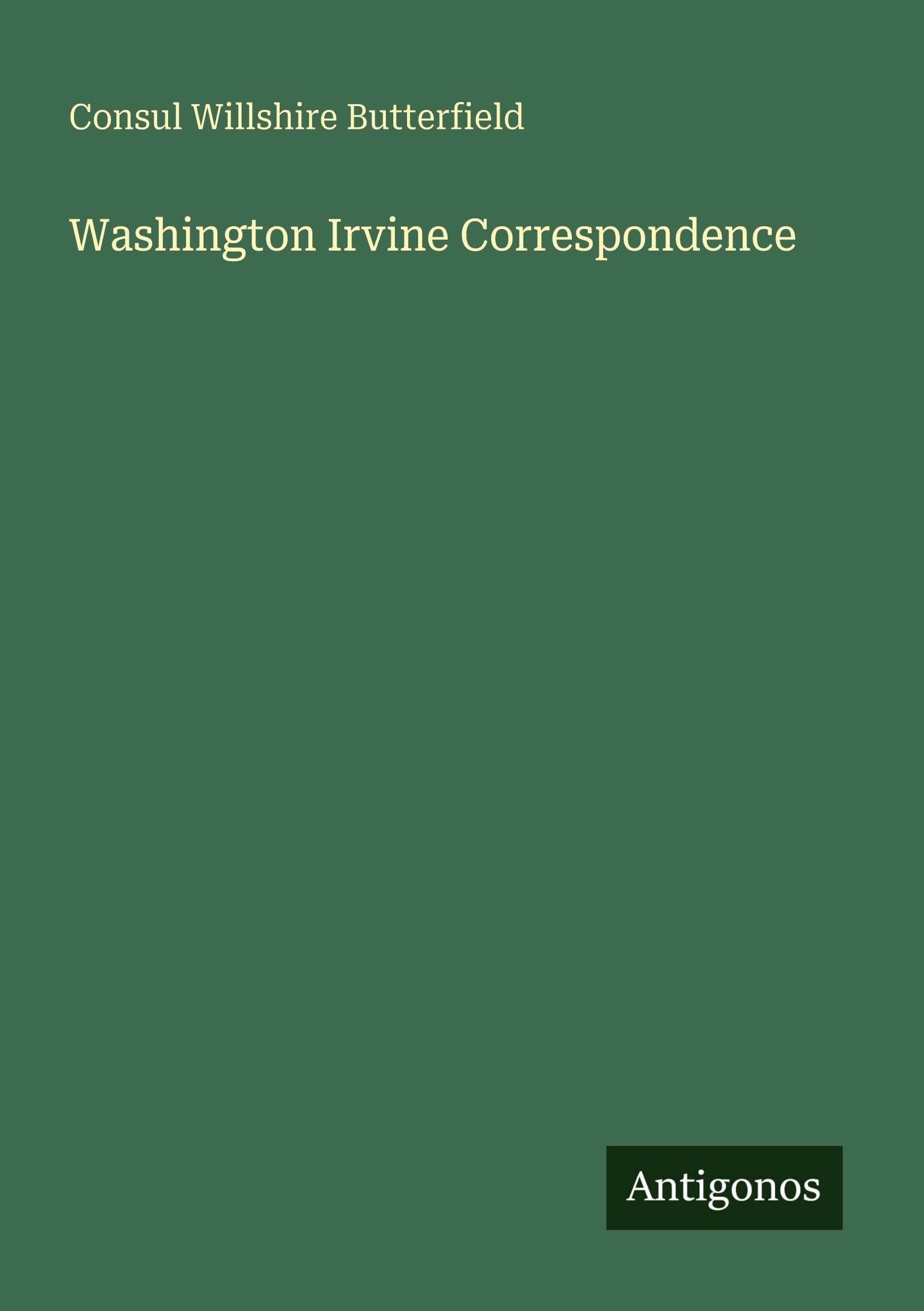 Washington Irvine Correspondence